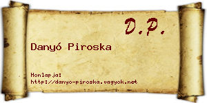 Danyó Piroska névjegykártya
