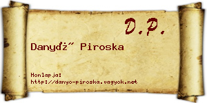 Danyó Piroska névjegykártya