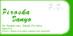 piroska danyo business card